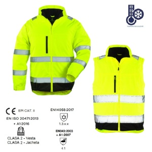 CG7HWXY_Jacheta 2 in 1 impermeabila, Hi-Viz, temperaturi scazute, ploaie si vant, HI-WAY, jacheta si vesta, galben fluorescent_1