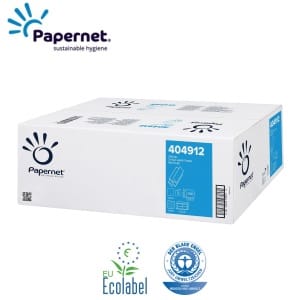 Prosoape de hartie pliate Z, Papernet 404912, 200 servetele / pachet, natur, 20.3 x 24 cm, 2 straturi, hartie reciclata, certificate Ecolabel, Blue Angel, , 20 pachete / bax, compatibil cu dispensere H2