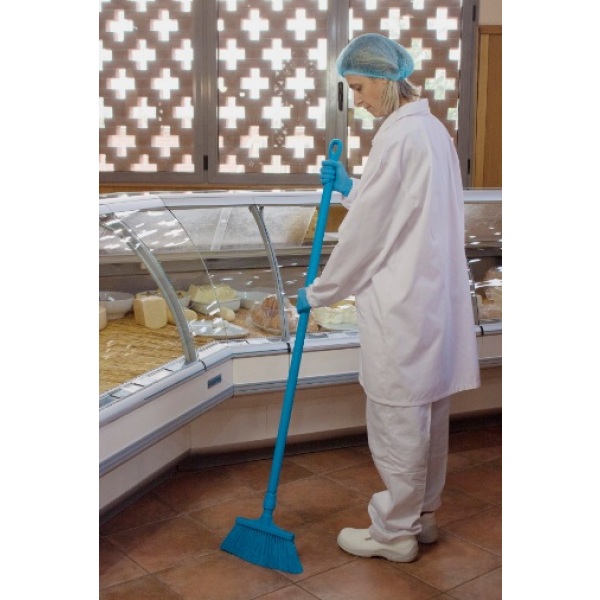 Matura inalta cu peri lungi,  duritate mare, IGEAX 1011, albastra, 32 cm, termorezistenta, autoclavare la  121 °C, pentru industria alimentara, certificata HACCP, FDA