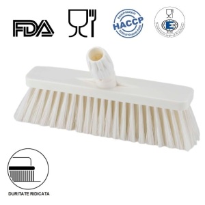 IGX1038WT_Matura inclinata, peri duri, alba, 30 cm, IGEAX 1038, termorezistenta, pentru industria alimentara, certificata HACCP, FDA